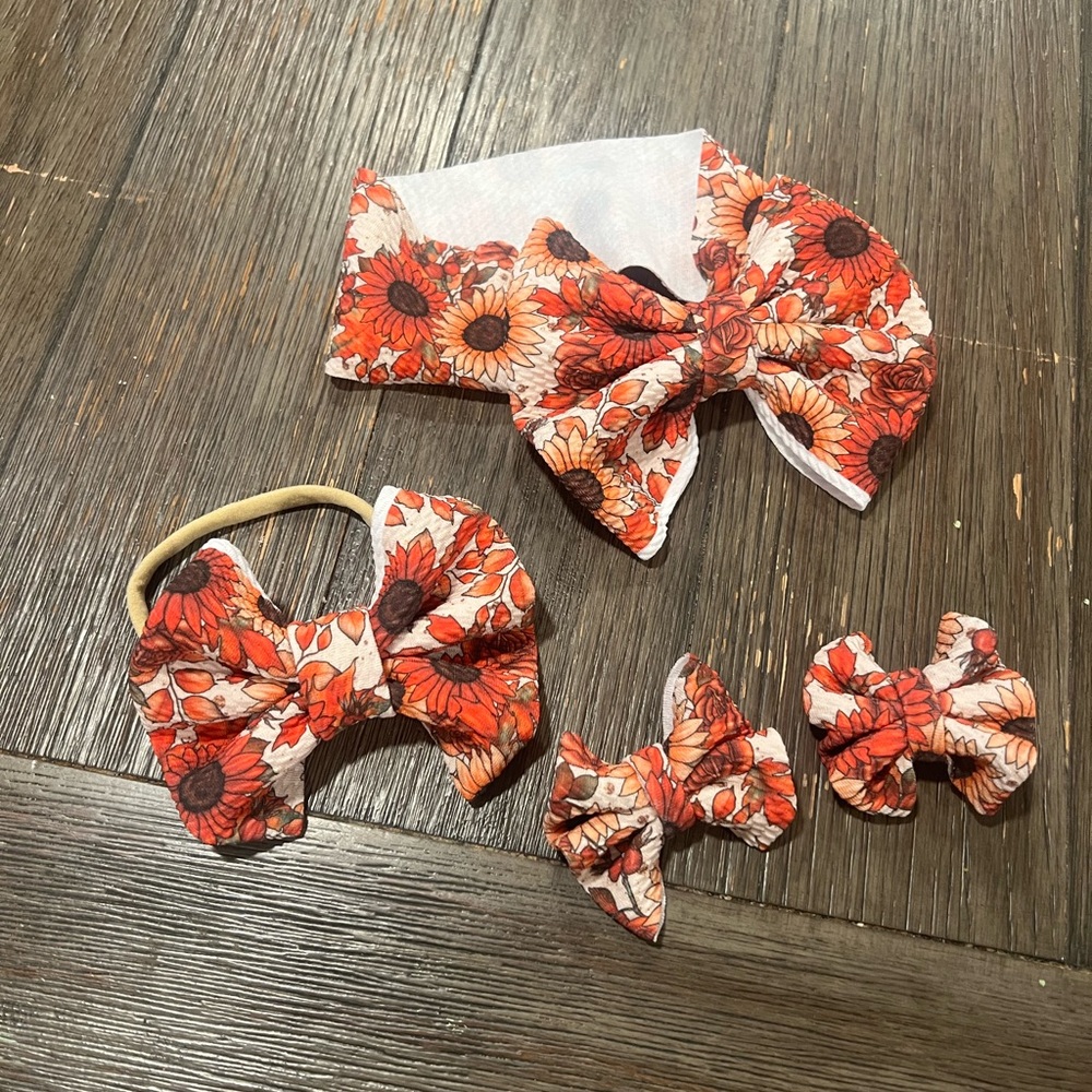 Autumn baby bows